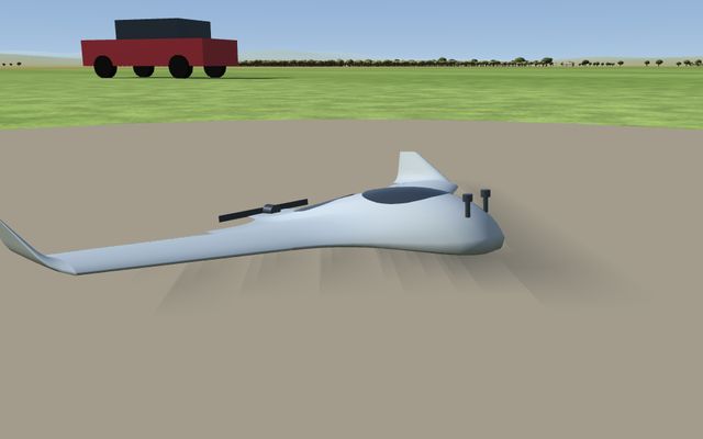 Ala volante, modelo 3D del simulador